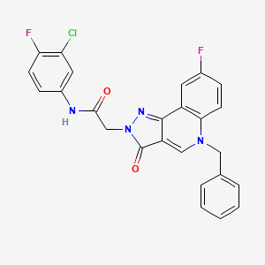 2-(5-benzyl-8-fluoro-3-oxo-3,5-dihydro-2H-pyrazolo[4,3-c]quinolin-2-yl)-N-(3-chloro-4-fluorophenyl)acetamide
