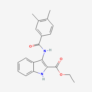 ethyl 3-(3,4-dimethylbenzamido)-1H-indole-2-carboxylate