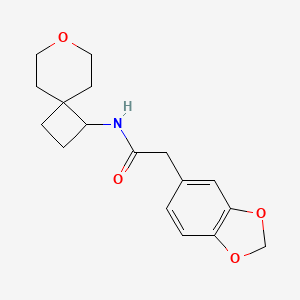 2-(benzo[d][1,3]dioxol-5-yl)-N-(7-oxaspiro[3.5]nonan-1-yl)acetamide