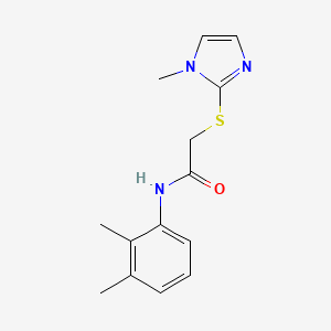molecular formula C14H17N3OS B2795456 N-(2,3-dimethylphenyl)-2-[(1-methyl-1H-imidazol-2-yl)sulfanyl]acetamide CAS No. 329080-21-9