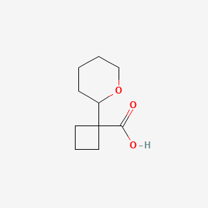molecular formula C10H16O3 B2795460 1-(Oxan-2-yl)cyclobutane-1-carboxylic acid CAS No. 2060063-21-8