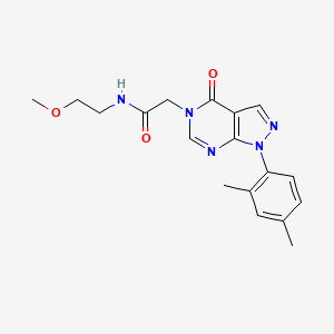 2-[1-(2,4-dimethylphenyl)-4-oxopyrazolo[3,4-d]pyrimidin-5-yl]-N-(2-methoxyethyl)acetamide