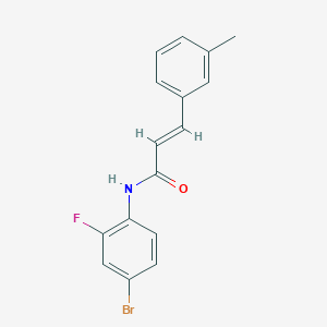molecular formula C16H13BrFNO B2795472 N-(4-bromo-2-fluorophenyl)-3-(3-methylphenyl)acrylamide CAS No. 647031-52-5