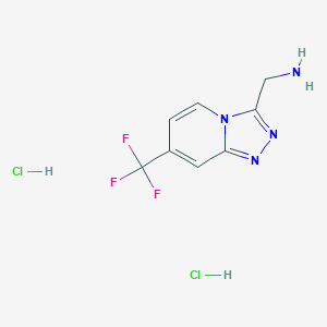 [7-(Trifluoromethyl)-[1,2,4]triazolo[4,3-a]pyridin-3-yl]methanamine dihydrochloride