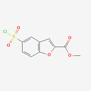 molecular formula C10H7ClO5S B2795475 Methyl 5-chlorosulfonyl-1-benzofuran-2-carboxylate CAS No. 872285-15-9