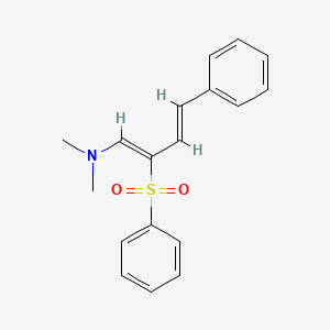 molecular formula C18H19NO2S B2795477 N,N-dimethyl-4-phenyl-2-(phenylsulfonyl)-1,3-butadien-1-amine CAS No. 343375-17-7