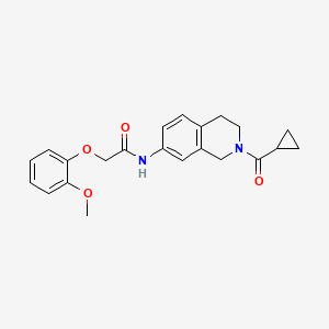 molecular formula C22H24N2O4 B2795483 N-(2-cyclopropanecarbonyl-1,2,3,4-tetrahydroisoquinolin-7-yl)-2-(2-methoxyphenoxy)acetamide CAS No. 955767-79-0