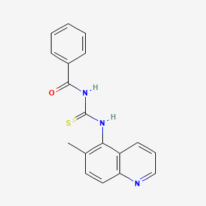 molecular formula C18H15N3OS B2795491 N-benzoyl-N'-(6-methyl-5-quinolinyl)thiourea CAS No. 866038-86-0