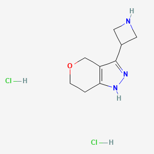 3-{1H,4H,6H,7H-pyrano[4,3-c]pyrazol-3-yl}azetidine dihydrochloride