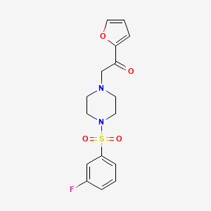 2-(4-((3-Fluorophenyl)sulfonyl)piperazin-1-yl)-1-(furan-2-yl)ethanone