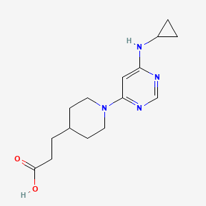 3-{1-[6-(Cyclopropylamino)-4-pyrimidinyl]-4-piperidyl}propanoic acid