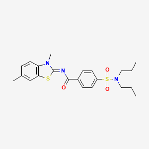 N-(3,6-dimethyl-1,3-benzothiazol-2-ylidene)-4-(dipropylsulfamoyl)benzamide