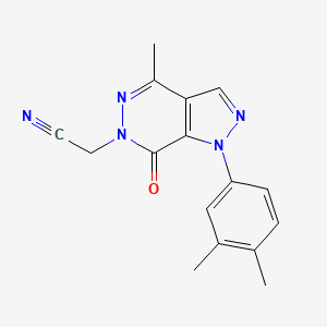 2-(1-(3,4-dimethylphenyl)-4-methyl-7-oxo-1H-pyrazolo[3,4-d]pyridazin-6(7H)-yl)acetonitrile