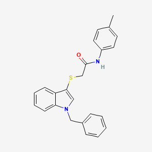 2-(1-benzylindol-3-yl)sulfanyl-N-(4-methylphenyl)acetamide