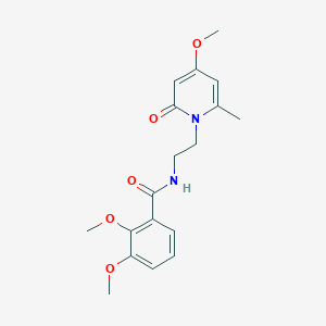 molecular formula C18H22N2O5 B2795526 2,3-dimethoxy-N-(2-(4-methoxy-6-methyl-2-oxopyridin-1(2H)-yl)ethyl)benzamide CAS No. 2034266-91-4