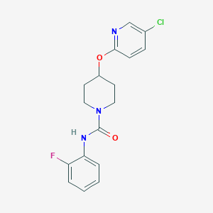 molecular formula C17H17ClFN3O2 B2795533 4-((5-chloropyridin-2-yl)oxy)-N-(2-fluorophenyl)piperidine-1-carboxamide CAS No. 1448052-07-0