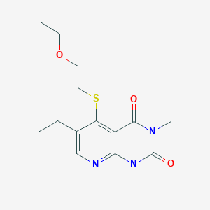 5-((2-ethoxyethyl)thio)-6-ethyl-1,3-dimethylpyrido[2,3-d]pyrimidine-2,4(1H,3H)-dione