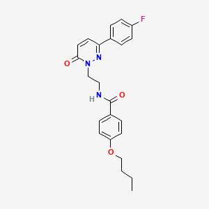 4-butoxy-N-(2-(3-(4-fluorophenyl)-6-oxopyridazin-1(6H)-yl)ethyl)benzamide
