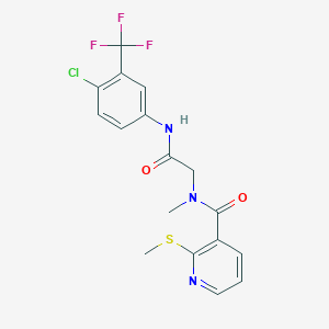N-[2-[4-chloro-3-(trifluoromethyl)anilino]-2-oxoethyl]-N-methyl-2-methylsulfanylpyridine-3-carboxamide