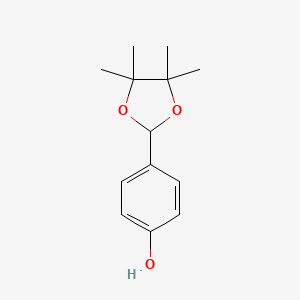 molecular formula C13H18O3 B2795554 4-(4,4,5,5-Tetramethyl-1,3-dioxolan-2-yl)phenol CAS No. 78034-62-5