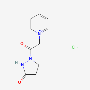 molecular formula C10H12ClN3O2 B2795555 1-[2-oxo-2-(3-oxotetrahydro-1H-pyrazol-1-yl)ethyl]pyridinium chloride CAS No. 317377-34-7