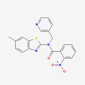 N-(6-methylbenzo[d]thiazol-2-yl)-2-nitro-N-(pyridin-3-ylmethyl)benzamide