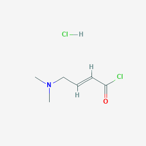 molecular formula C6H11Cl2NO B2795561 (E)-4-(dimethylamino)but-2-enoyl chloride hydrochloride CAS No. 1055943-40-2
