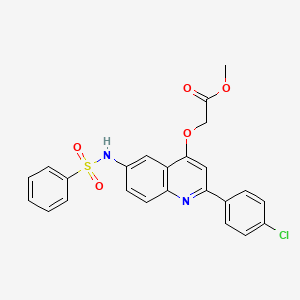 Methyl 2-{[6-benzenesulfonamido-2-(4-chlorophenyl)quinolin-4-yl]oxy}acetate