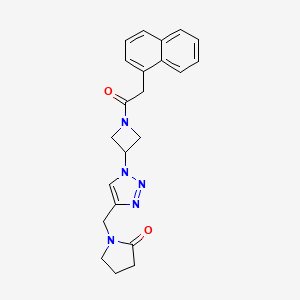 1-((1-(1-(2-(naphthalen-1-yl)acetyl)azetidin-3-yl)-1H-1,2,3-triazol-4-yl)methyl)pyrrolidin-2-one