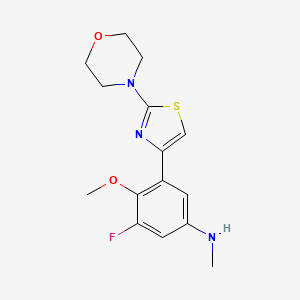 3-Fluoro-4-methoxy-N-methyl-5-(2-morpholin-4-yl-1,3-thiazol-4-yl)aniline
