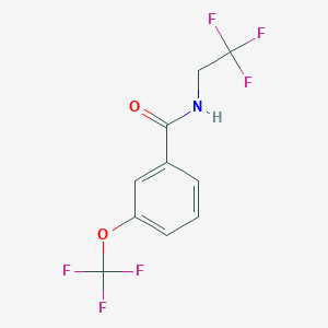 molecular formula C10H7F6NO2 B2795588 N-(2,2,2-Trifluoroethyl)-3-(trifluoromethoxy)benzamide CAS No. 2326193-25-1