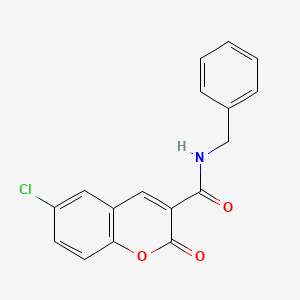 molecular formula C17H12ClNO3 B2795595 N-benzyl-6-chloro-2-oxo-2H-chromene-3-carboxamide CAS No. 38472-69-4