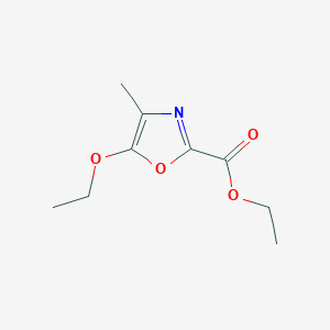 molecular formula C9H13NO4 B2795620 Ethyl 5-ethoxy-4-methyl-1,3-oxazole-2-carboxylate CAS No. 23429-04-1