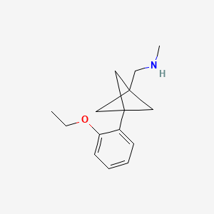 molecular formula C15H21NO B2795621 1-[3-(2-Ethoxyphenyl)-1-bicyclo[1.1.1]pentanyl]-N-methylmethanamine CAS No. 2287284-02-8