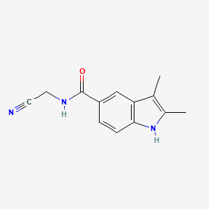 molecular formula C13H13N3O B2795622 N-(cyanomethyl)-2,3-dimethyl-1H-indole-5-carboxamide CAS No. 1306223-72-2