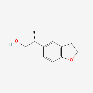 molecular formula C11H14O2 B2795623 (2R)-2-(2,3-Dihydro-1-benzofuran-5-yl)propan-1-ol CAS No. 2248202-32-4