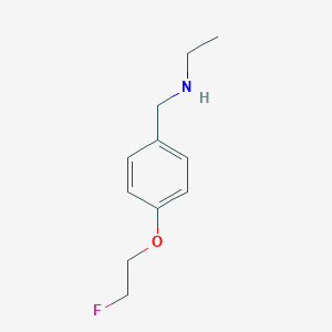 molecular formula C11H16FNO B2795625 N-[[4-(2-Fluoroethoxy)phenyl]methyl]ethanamine CAS No. 1513008-63-3