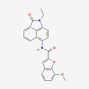 molecular formula C23H18N2O4 B2795633 N-(1-ethyl-2-oxo-1,2-dihydrobenzo[cd]indol-6-yl)-7-methoxybenzofuran-2-carboxamide CAS No. 921568-35-6