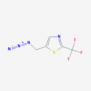 molecular formula C5H3F3N4S B2795635 5-(Azidomethyl)-2-(trifluoromethyl)-1,3-thiazole CAS No. 2416233-65-1