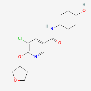 5-chloro-N-(4-hydroxycyclohexyl)-6-((tetrahydrofuran-3-yl)oxy)nicotinamide
