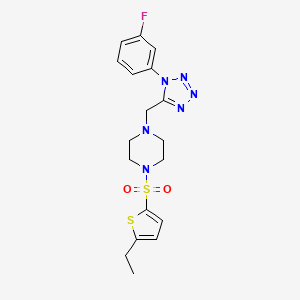 1-((5-ethylthiophen-2-yl)sulfonyl)-4-((1-(3-fluorophenyl)-1H-tetrazol-5-yl)methyl)piperazine