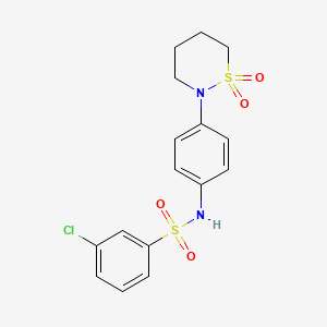 3-chloro-N-[4-(1,1-dioxothiazinan-2-yl)phenyl]benzenesulfonamide