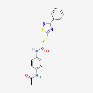 N-(4-acetamidophenyl)-2-((3-phenyl-1,2,4-thiadiazol-5-yl)thio)acetamide