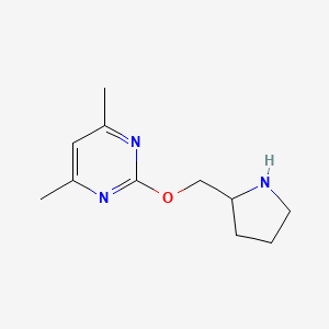 4,6-Dimethyl-2-[(pyrrolidin-2-yl)methoxy]pyrimidine