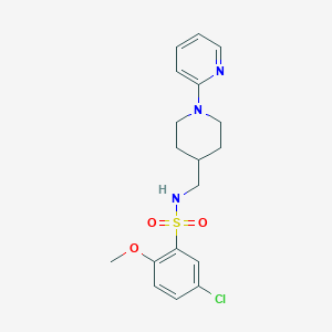 5-chloro-2-methoxy-N-((1-(pyridin-2-yl)piperidin-4-yl)methyl)benzenesulfonamide