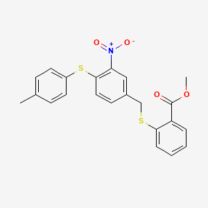 Methyl 2-({4-[(4-methylphenyl)sulfanyl]-3-nitrobenzyl}sulfanyl)benzenecarboxylate