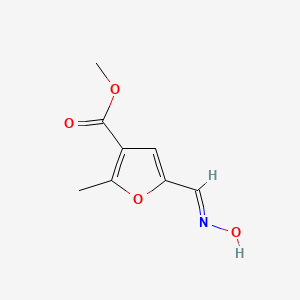 molecular formula C8H9NO4 B2795665 methyl 5-[(E)-hydroxyiminomethyl]-2-methylfuran-3-carboxylate CAS No. 1000932-97-7