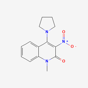 1-Methyl-3-nitro-4-(pyrrolidin-1-yl)-1,2-dihydroquinolin-2-one