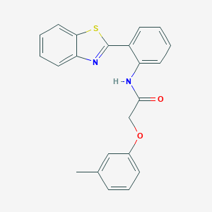 molecular formula C22H18N2O2S B279567 N-[2-(1,3-benzothiazol-2-yl)phenyl]-2-(3-methylphenoxy)acetamide 
