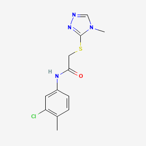 N-(3-chloro-4-methylphenyl)-2-[(4-methyl-4H-1,2,4-triazol-3-yl)sulfanyl]acetamide